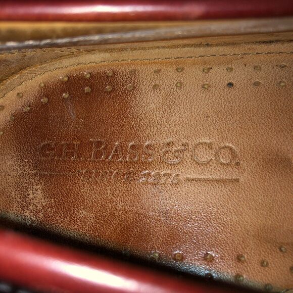 GH Bass Co Layton Mens 13 D Burgundy Leather Kiltie Tassel Loafers Shoes main image 9